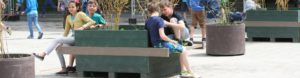 bench table playground equipment outdoor recycled plastic